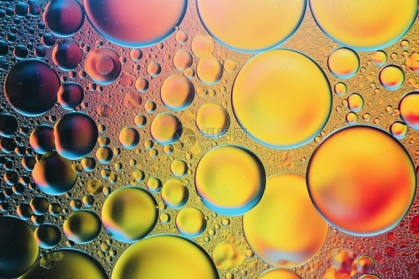 五颜六色的抽象气泡纹理图片