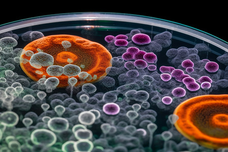 抽象病毒细胞场景背景图片