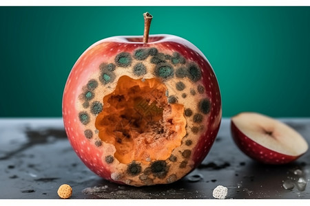 变质的食物霉变的苹果设计图片