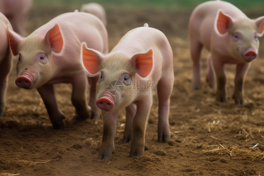牧场养殖的猪崽图片