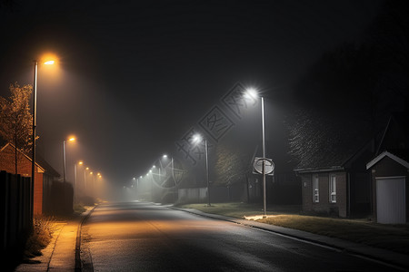 晚上空荡的街道图片