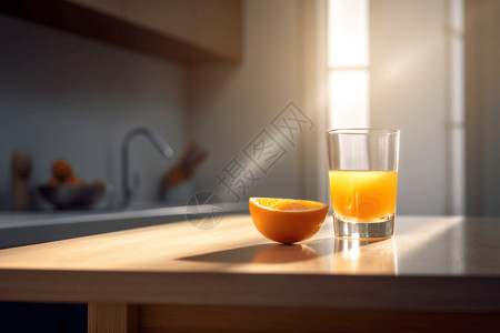 鲜榨的美味橙汁图片