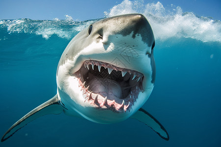 大白鲨海中的鲨鱼设计图片