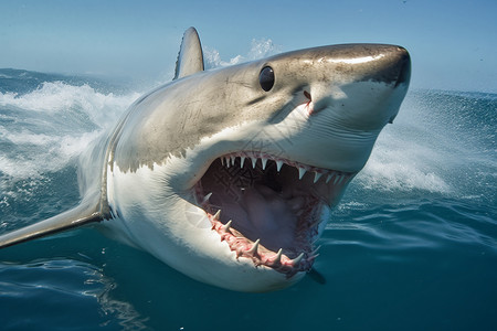 潜水海洋凶猛的鲨鱼设计图片