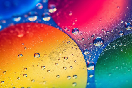 创意彩虹抽象气泡背景图片