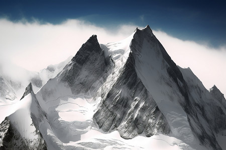 唯美的雪山风景图片