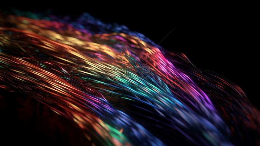 光纤电缆的抽象形式图片