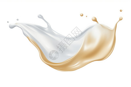 牛奶泼溅液体飞溅的奶油设计图片