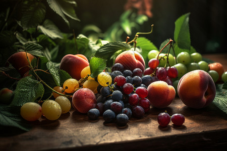 葡萄品种各种品种水果背景