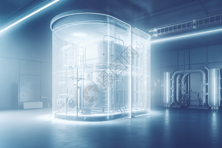 未来科技氢能源储罐背景图片
