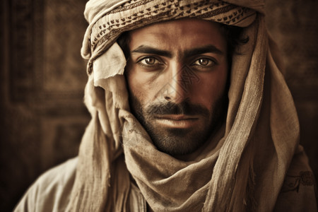 一个中东人的传统服装和配饰图片