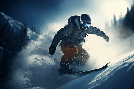雪板滑雪极限运动背景