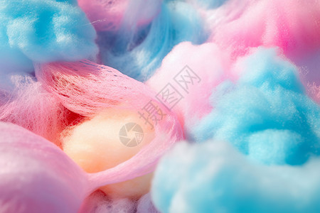粉色零食美味的彩色棉花糖设计图片