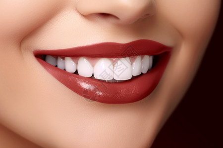女人洁白的牙齿背景图片