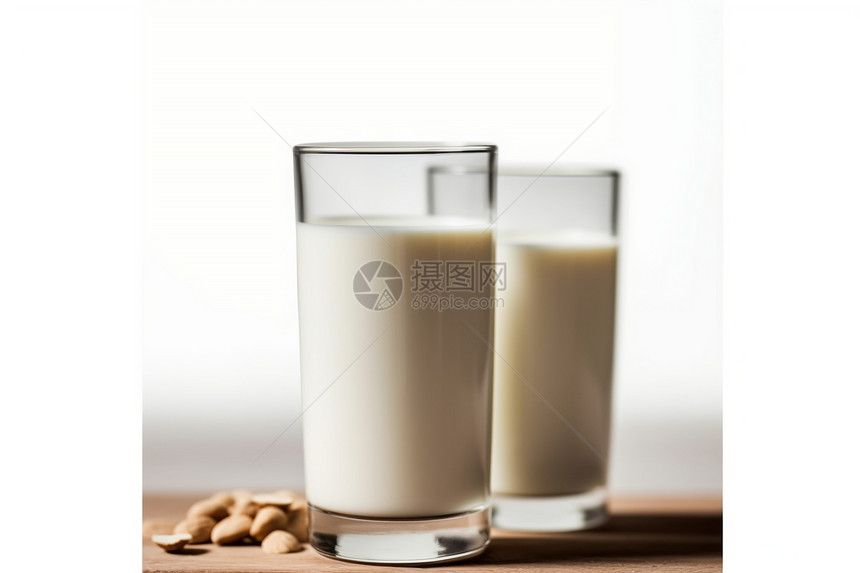 营养的早餐牛奶图片