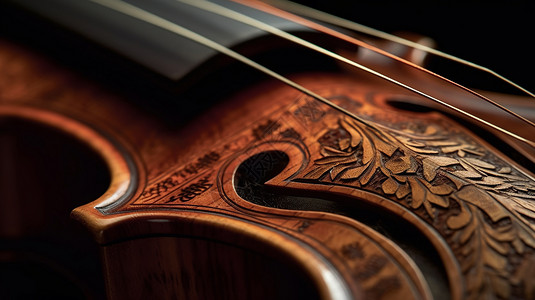 小提琴雕花技艺背景图片