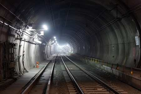 地铁轨道隧道图片