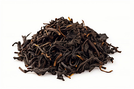 黑色的红茶叶背景图片