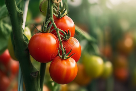 种植的红番茄背景图片