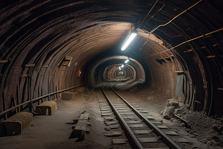 煤矿里的隧道图片