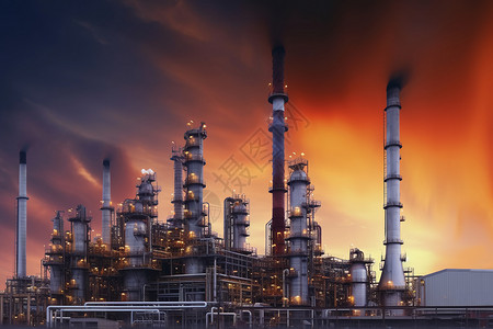 石油生产石油加工厂设计图片
