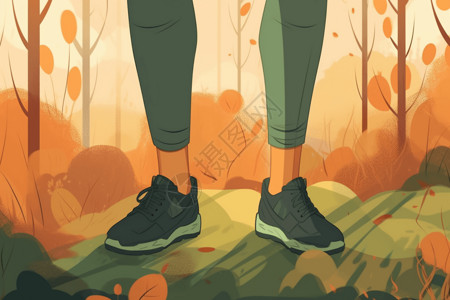 运动防寒鞋适合跑步的鞋插画