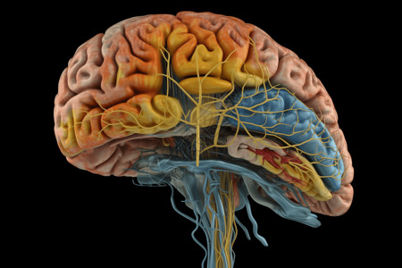 大脑的解刨图高清图片