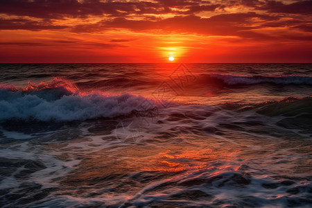 大海的日落图片