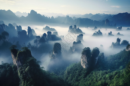 奇石群峰山脉风景著名高清图片素材