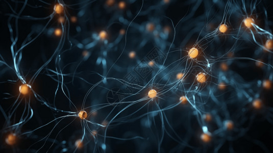 神经细胞模型背景图片