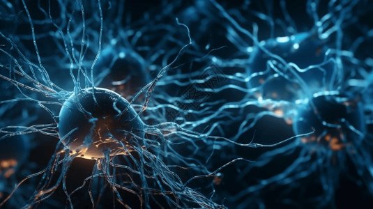 人类脑细胞结构背景图片