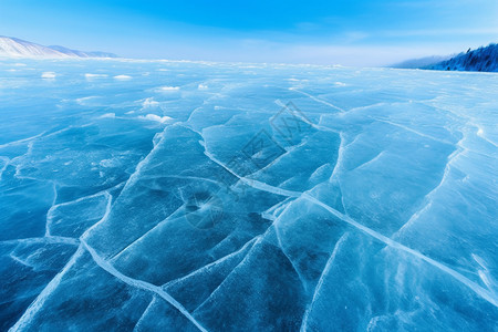 贝加尔湖冰面图片