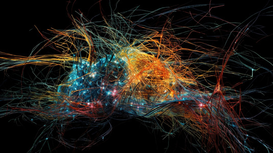 大脑神经网络背景图片