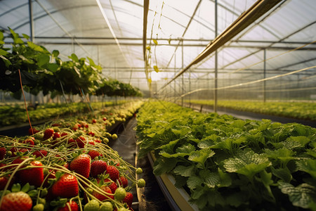 温室大棚栽培草莓图片