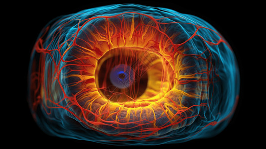 人类视网膜成像背景图片