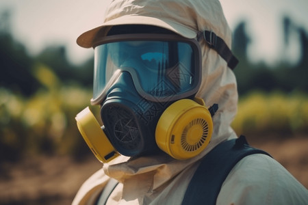 有害的化学物质农民需要佩戴防护装备图片