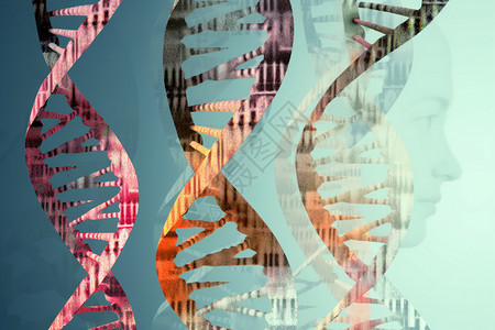 DNA分子形成背景图片