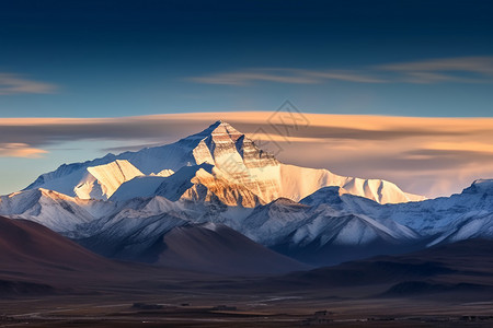 美丽高大的雪山图片