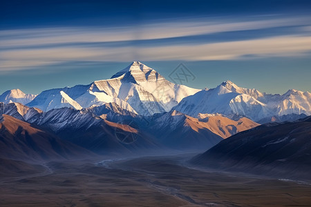 美丽的雪山山峰背景图片