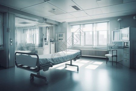 空无一人的医院房间背景图片