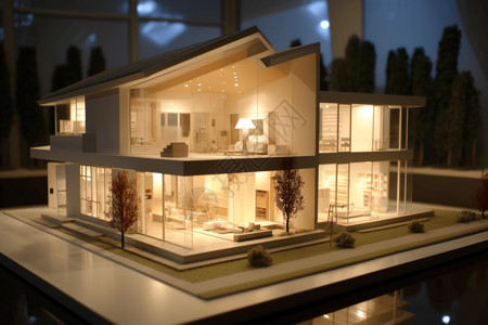 房屋的3D模型背景图片