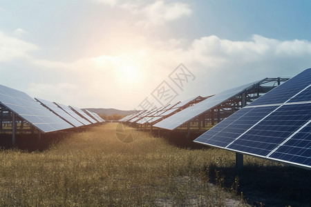 太阳能发电板背景图片