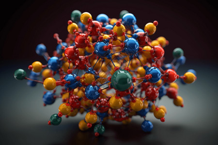 分子的模型背景图片