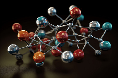 原子的模型背景图片