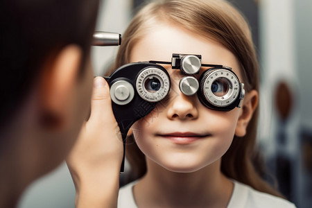 儿童的视力矫正高清图片