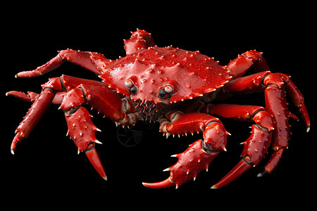 鲜红的帝王蟹高清图片