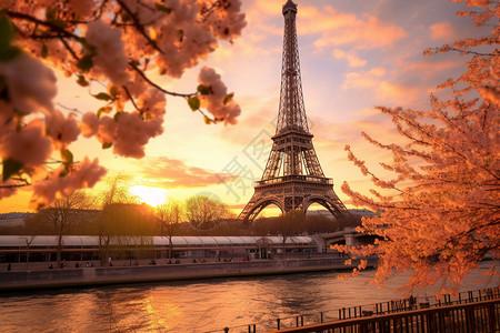巴黎公园的景观图片