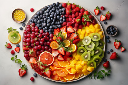 美味的水果拼盘高清图片