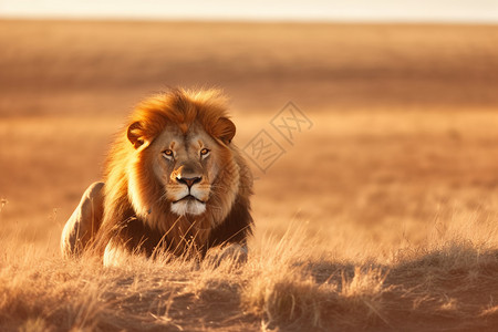 趴着的狮子休息高清图片素材