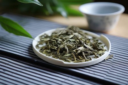 寿眉白茶中式茶叶背景
